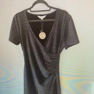 ASOS Shimmering Black Midi Dress